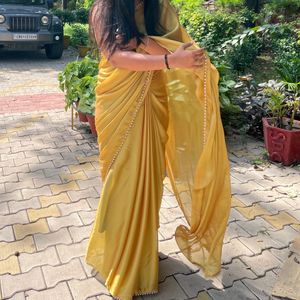 Mustard Yellow Brand New Saree