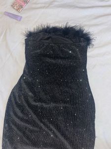 faux sequin party dress