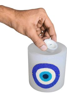 Beaded Evil Eye Candle Holder