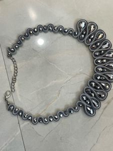 Sparkling Grey Crystal Necklace