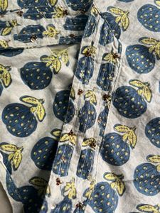 SALE! Rustorange Blue Cotton Printed Short kurti