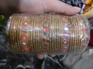 Gold Tone Bangle Set