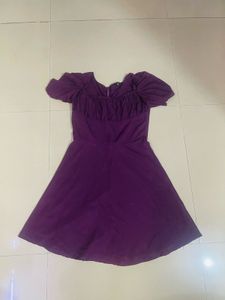 Mini purple dress