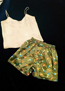 Cute Pajama Set - Camisole &amp; Shorts