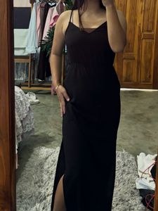Chic Black Maxi Dress with Slits
