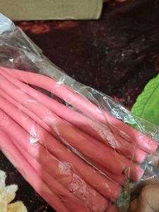 Pink Heatless hair curling Set (10 pieces)