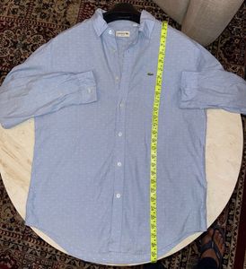 Lacoste Men's Light Blue Dotted Shirt