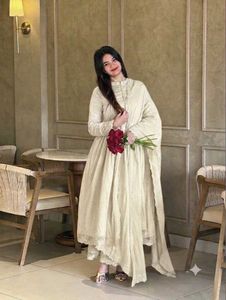 Elegant Cream Kurta Set with Dupatta