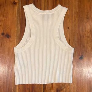 Cream Ribbed H&amp;M TOP
