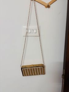 Vintage Beaded Clutch with Chain Strap