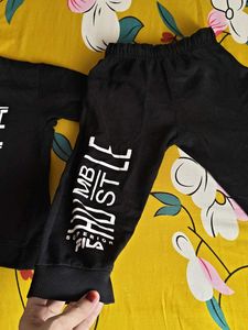 Black "Hustle" Sweatshirt &amp; Pants Set
