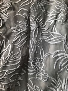 Women's Grey Embroidered Top