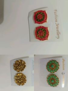 Earrings Tops 3 Pair Top