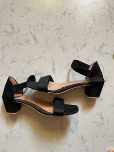 Black Block Heel Sandals