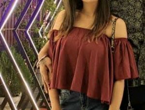 Maroon Off-Shoulder Flare Top