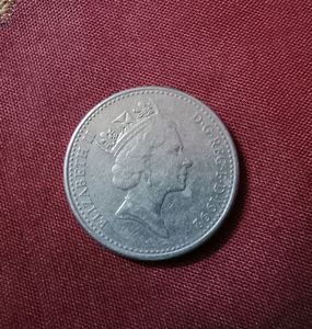 10 New Pence Coin 1992 United Kingdom, Rare🔥