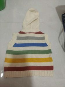 Cozy Striped Hooded Vest