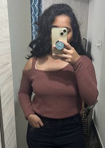 Shein Asymmetrical Shoulder Top