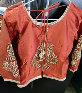 Golden Brown &amp; Creme - Indo Western Lehnga