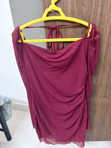 Maroon Glitter Dress