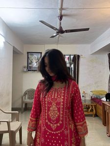 Beautiful pinky Kurta Set with Dupatta
