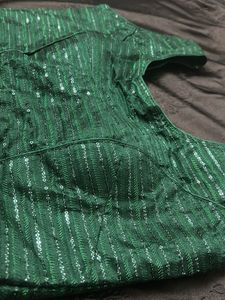 Elegant Green Embroidered Blouse