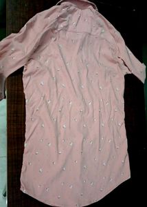 Men's Pink Printed Casual Shirt