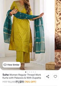 Beautiful Embroidered Kurta Set only 1 time wear