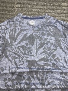 Men's Blue Floral Print T-Shirt