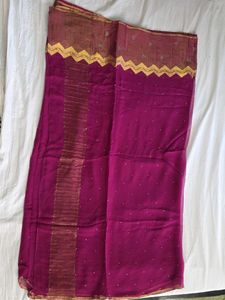 Beautiful Pink Embellished Saree