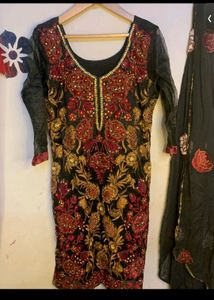 Stiched beautiful black women suit