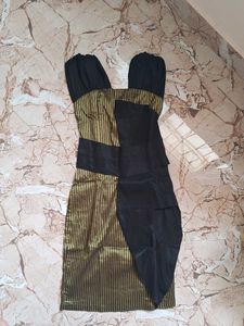 Stunning Black & Gold Party Dress
