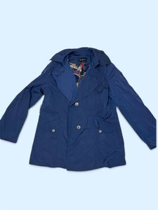 Stylish Blue Trench Coat