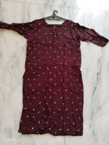 Deep red color kurta women size XL