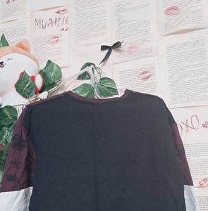 Colorblock Floral Print Sweatshirt