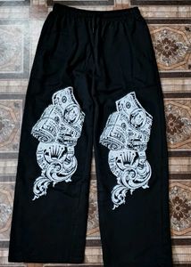 Trendzilla Black Oversized Wide-Leg Trousers