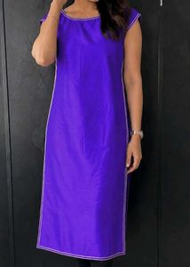 Purple Silk Kurta