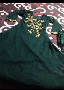 Elegant Emerald Green frock Set