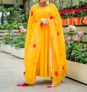 Yellow Kurta Set with Dupatta 4XL