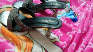 Sparkling Embellished Heeled Sandals
