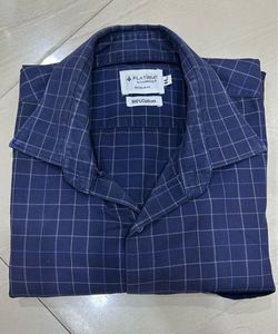 Men's Blue Checkered Formal Shirt