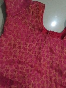 Pink And Blue Lehnaga Without Duppatta