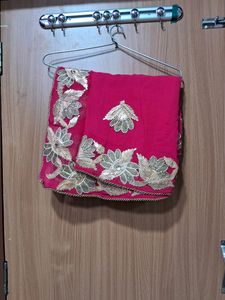 HEAVY PINK EMBROIDERY SAREE