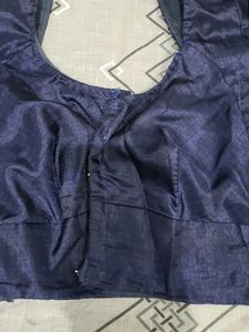 Elegant Blue Silk Blouse
