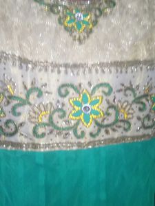 Embellished Teal Ethnic Gown