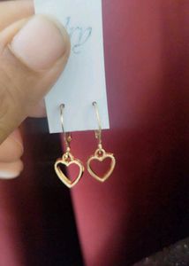 Cute White Heart Earrings