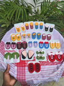 Crochet Tic tac Hair Clips (any one pair)