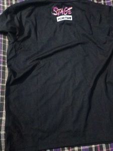 Black "Life is a Stage" Graphic T-Shirt