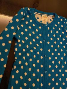 ELLE Blue Polka Dot Cardigan