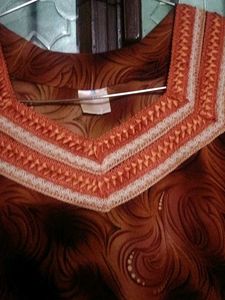 Vintage Brown Patterned Maxi Dress